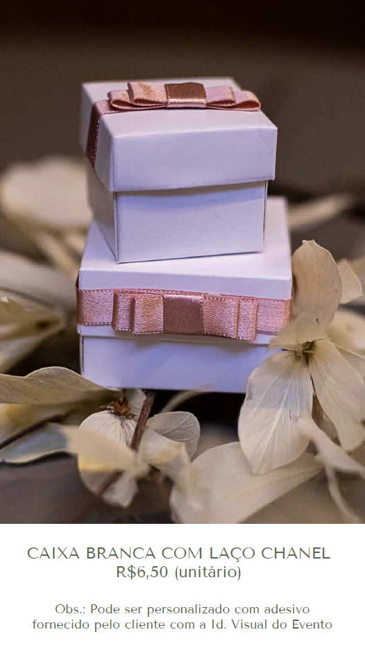 Caixas presente da De La Flor com acabamento delicado.