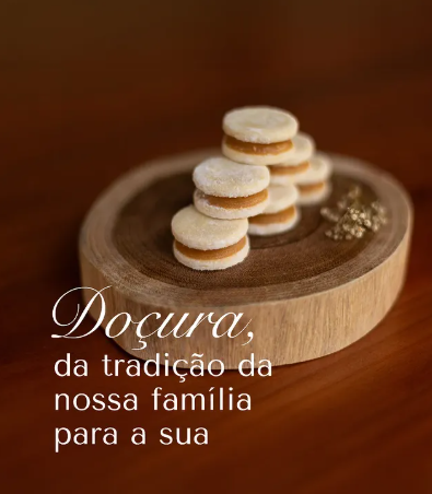 Alfajores em uma composição delicada da De La Flor.